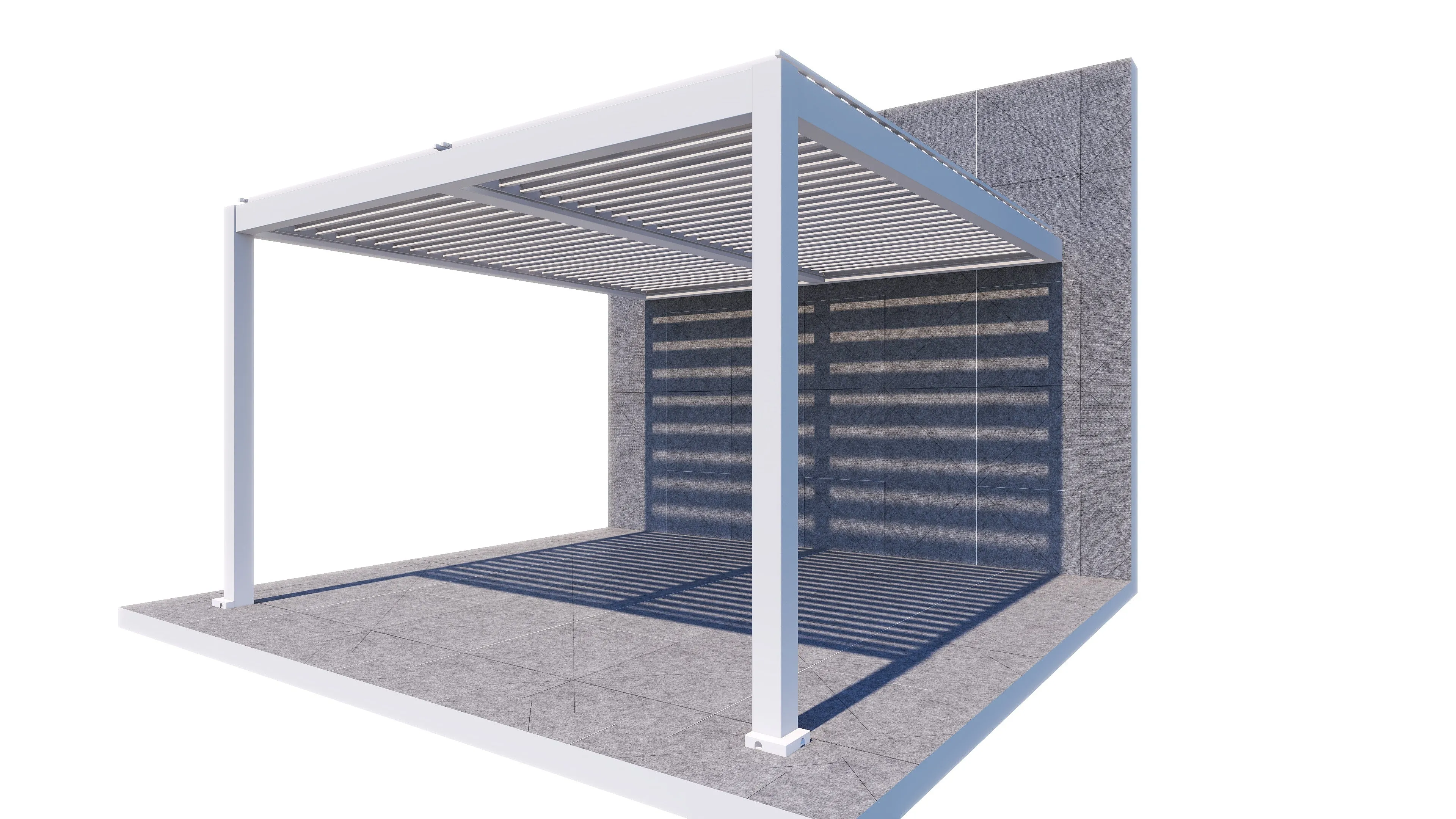 ShadeTec 4m x 4m Louvre Wall Mounted System