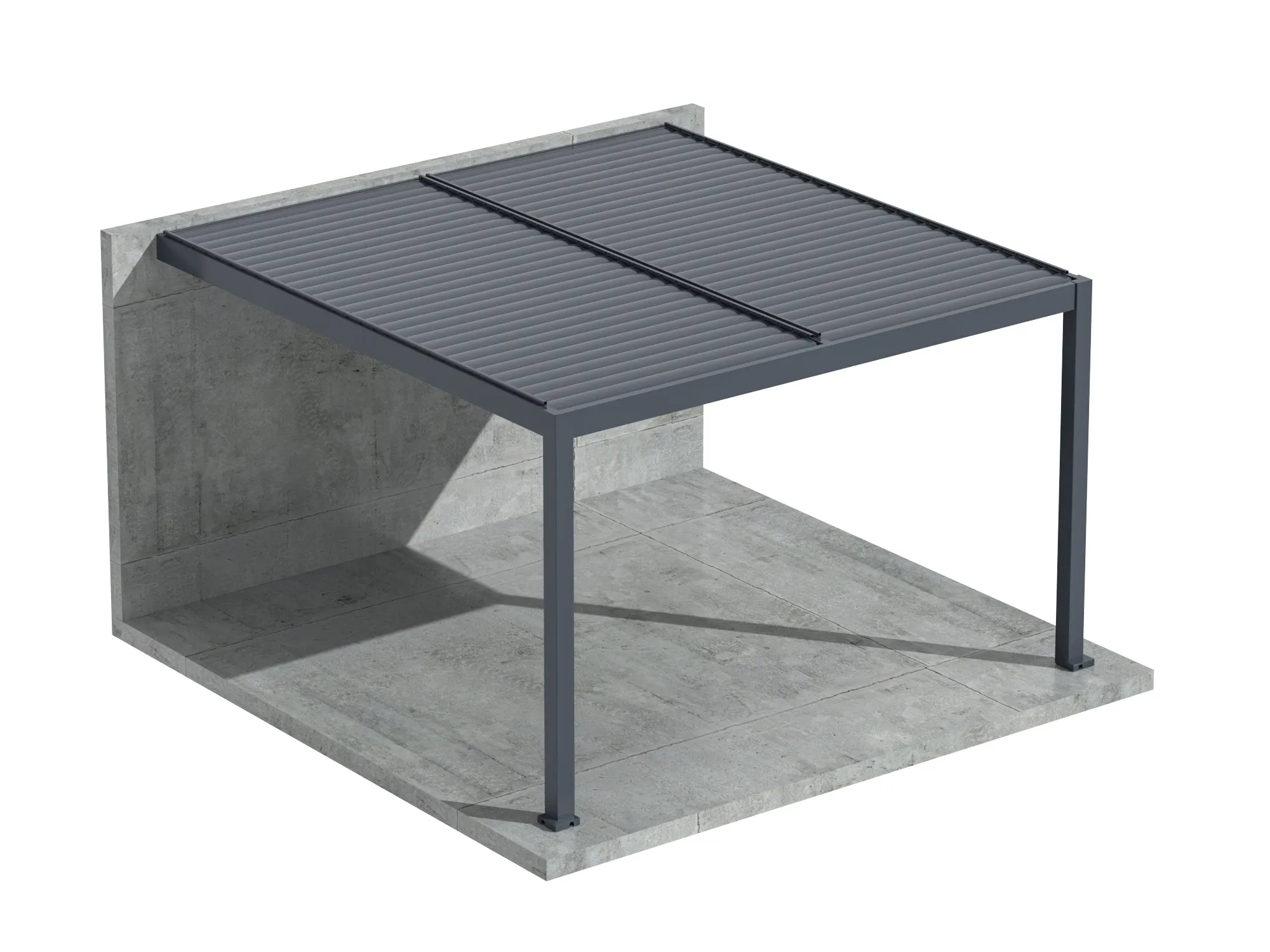 ShadeTec 4m x 4m Louvre Wall Mounted System