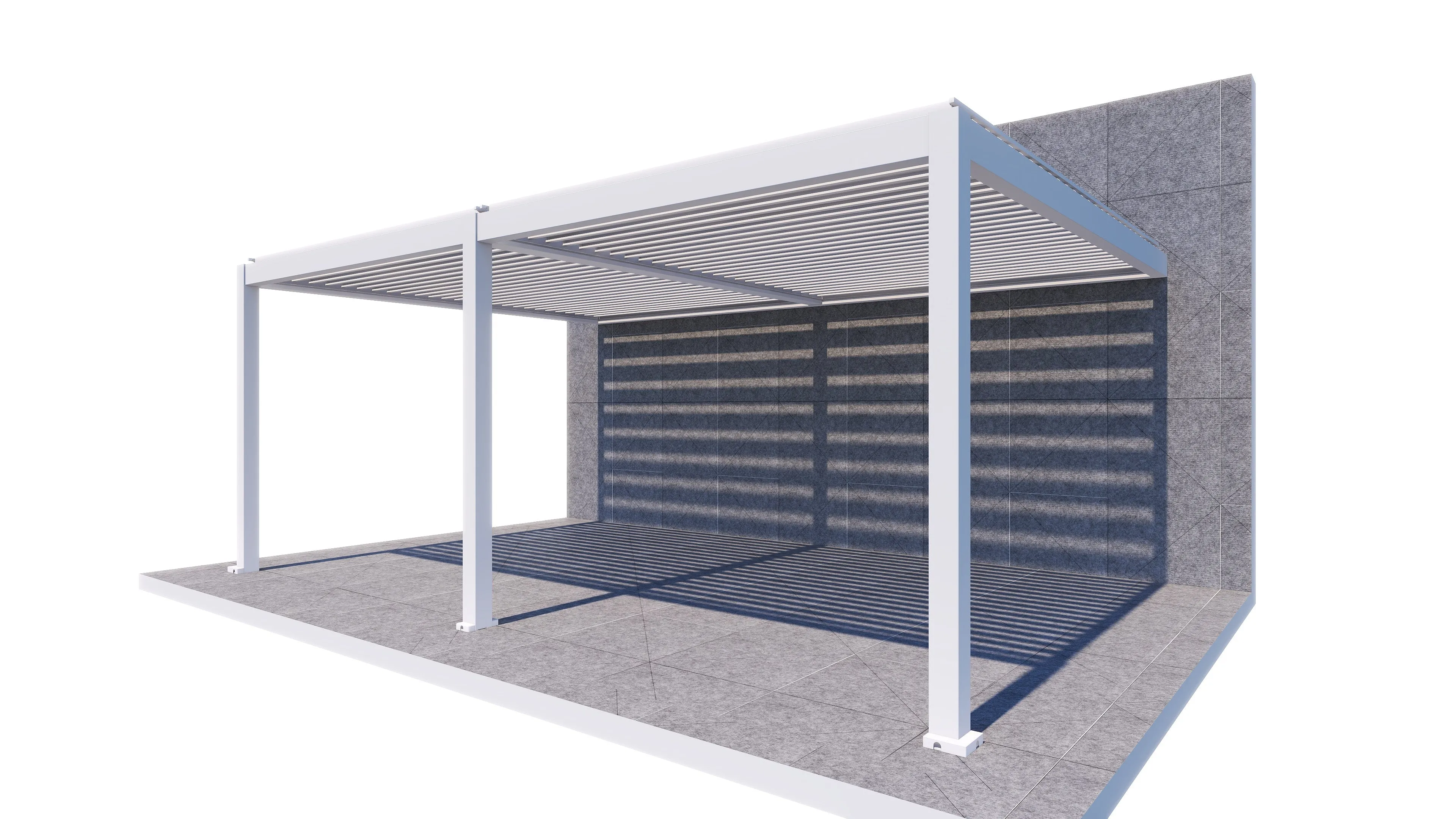 ShadeTec 5.67m x 4m Louvre Wall Mounted System