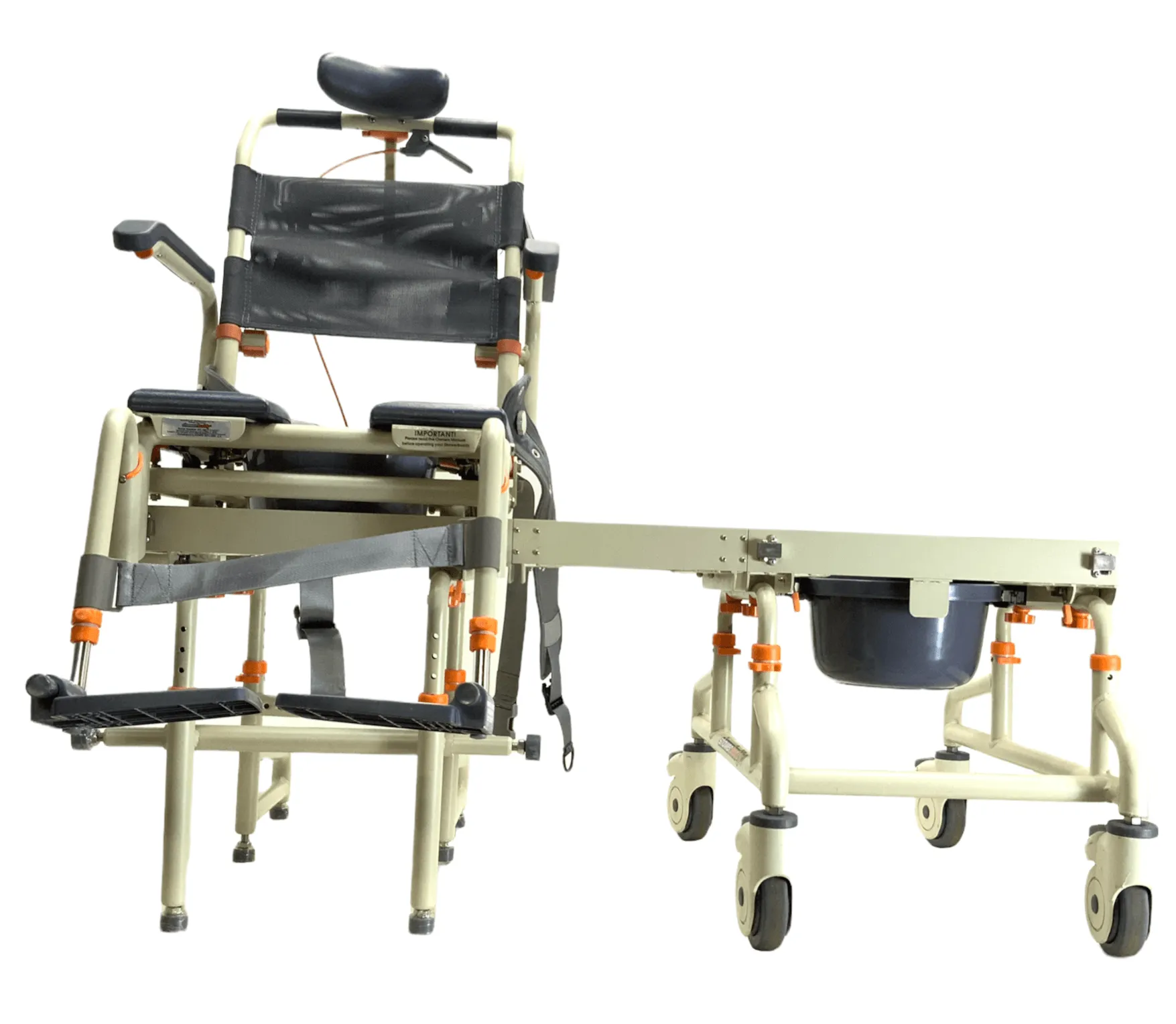 Shower Buddy SB2T TubBuddy with Tilt | Commode Seating System | Sliding Shower Chair Transfer Bench