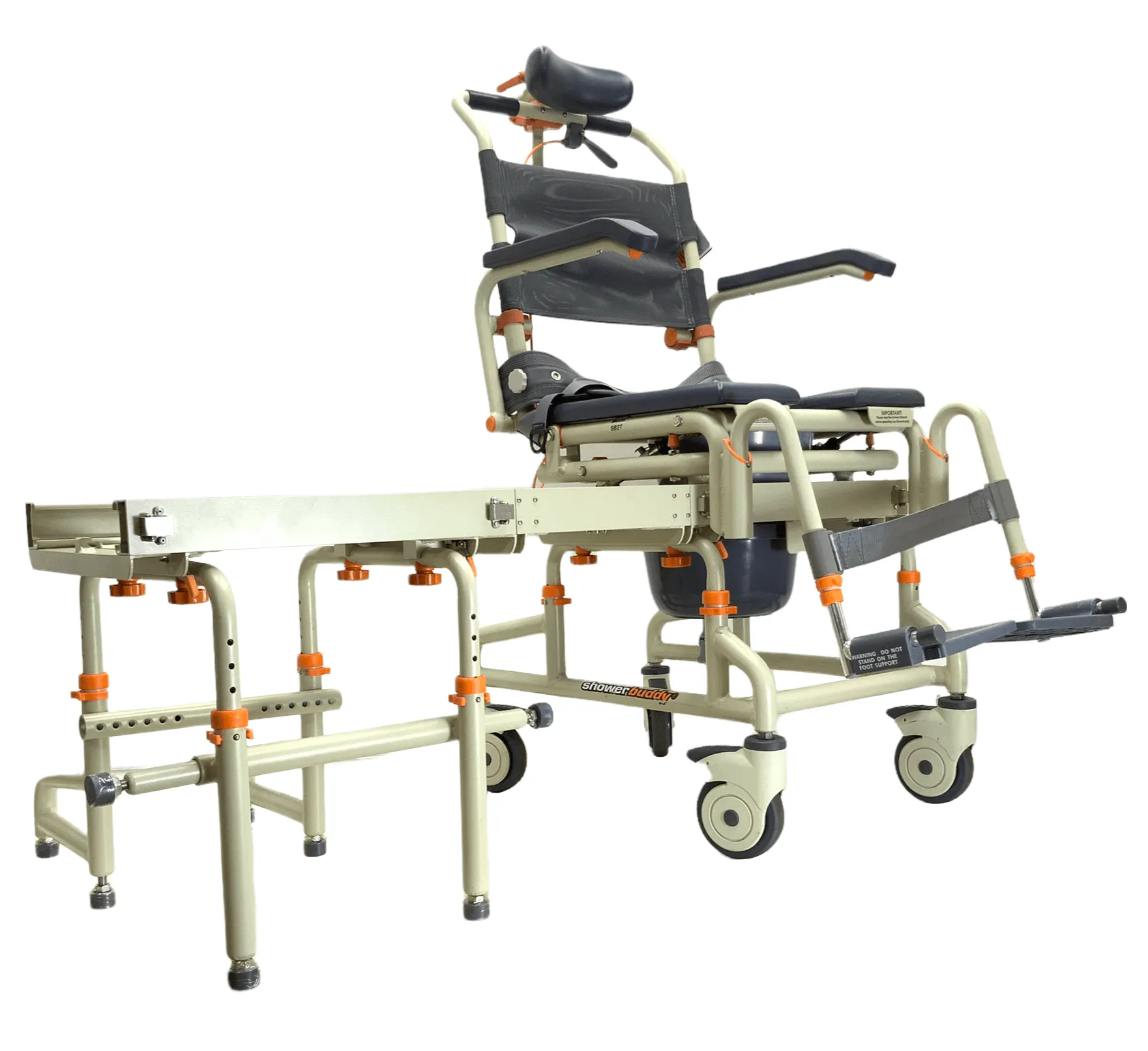 Shower Buddy SB2T TubBuddy with Tilt | Commode Seating System | Sliding Shower Chair Transfer Bench