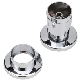 Shower Rod Mounting Brackets, Adj, Die Cast Zinc, Pair Packed