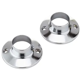 Shower Rod Mounting Brackets, Die Cast Zinc, Pair Packed