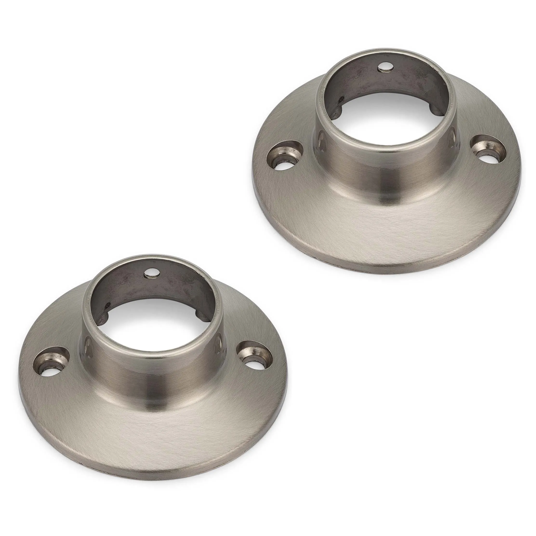 Shower Rod Mounting Brackets, Die Cast Zinc, Pair Packed