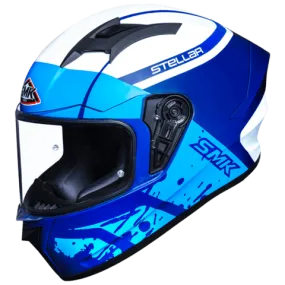 SMK HELMET - Stellar Squad White Blue Gloss (GL551) Helmet