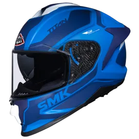 SMK Titan Arok Matt Blue White (MA551) Helmet