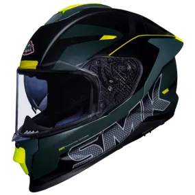 SMK Titan Firefly Matt Black Green Yellow (MA284) Helmet