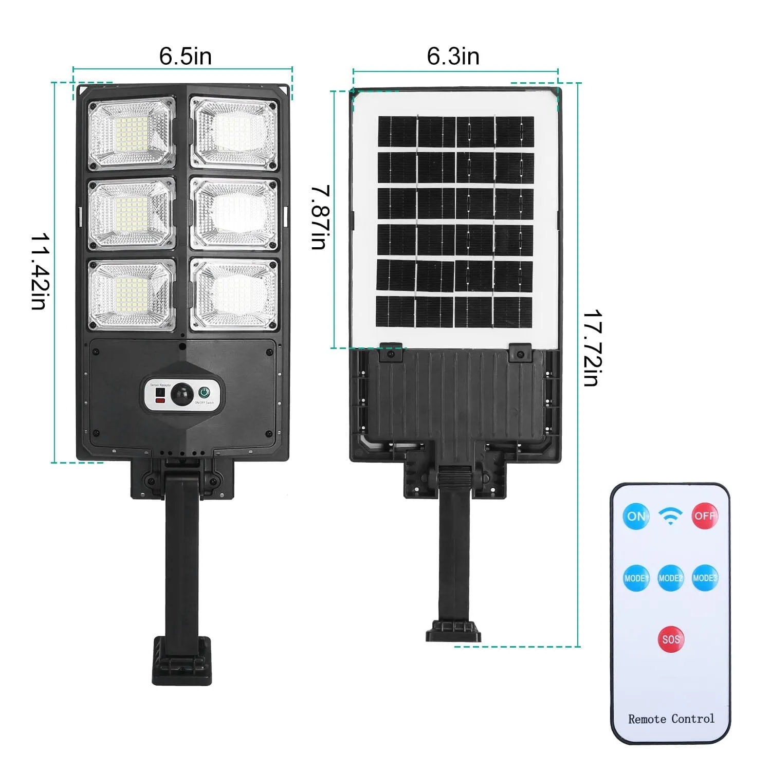 Solar Powered Wall Light Beads PIR Motion Sensor