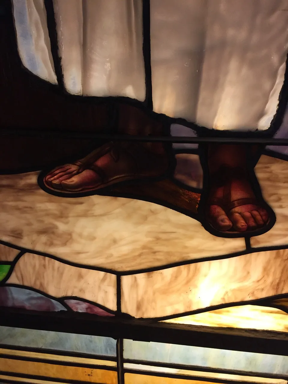 Stained Glass, Leaded Glass Mural, Jesus, Large, Two Unique Murals