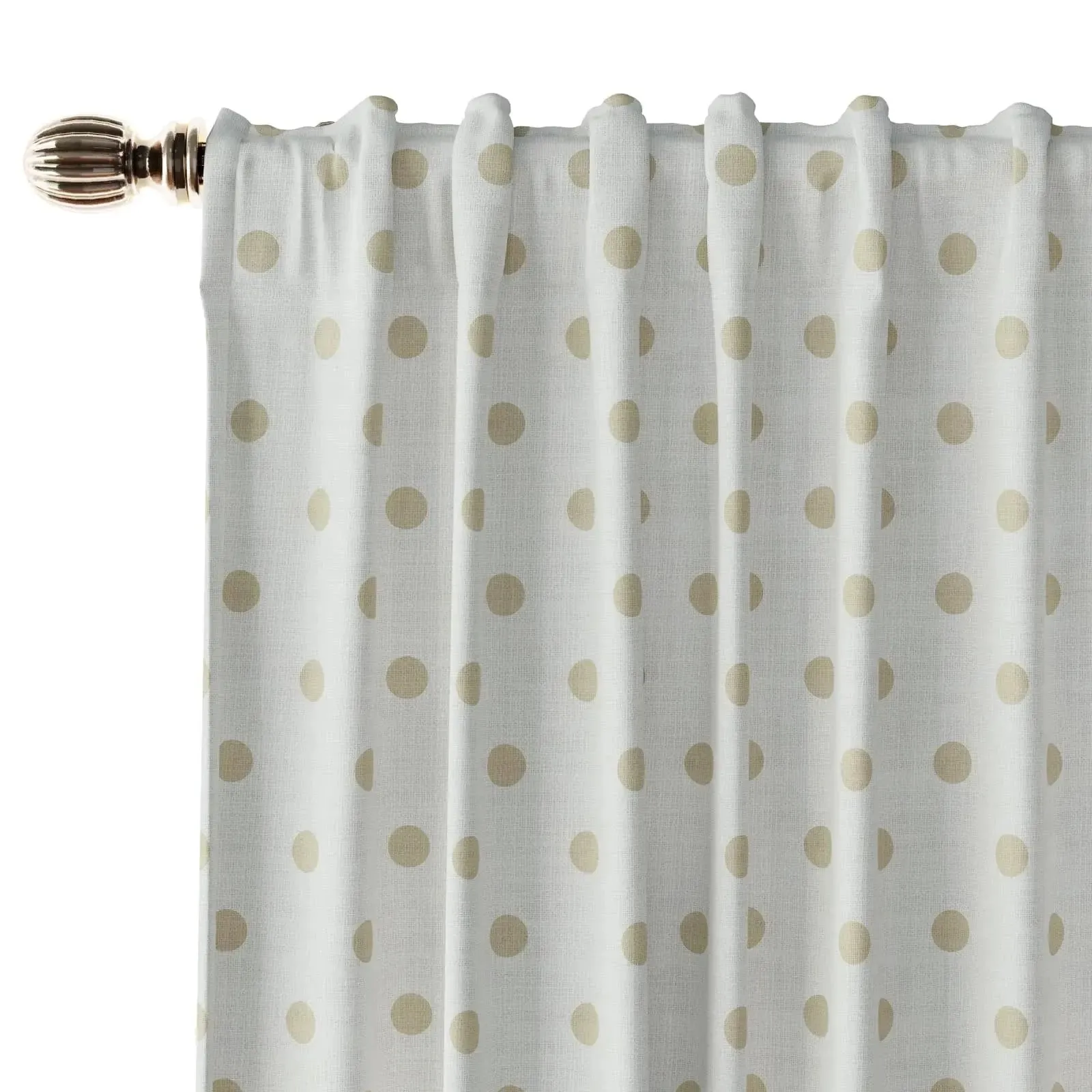 Stefana Silber Print Linen Curtain Drapery Soft Top