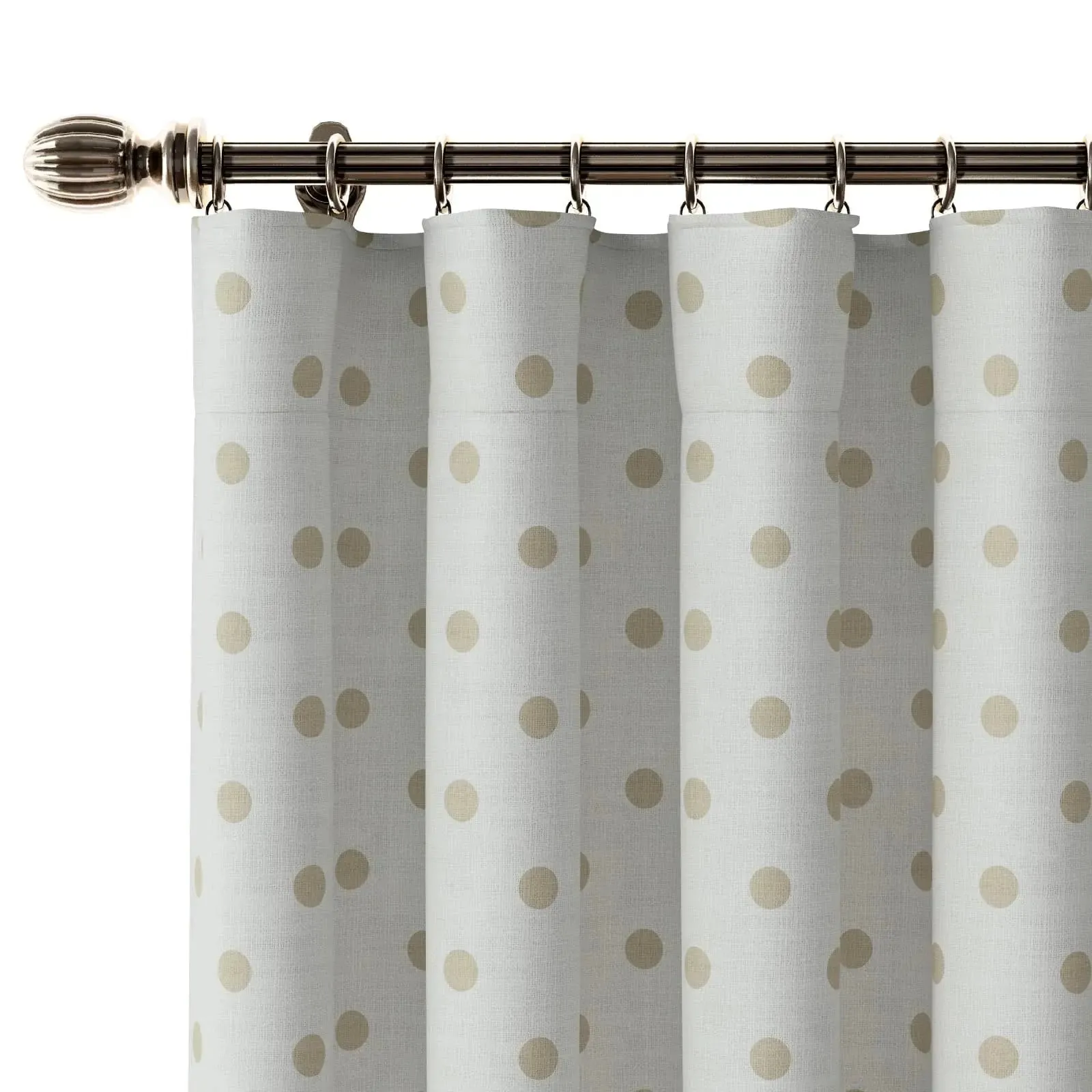 Stefana Silber Print Linen Curtain Drapery Soft Top