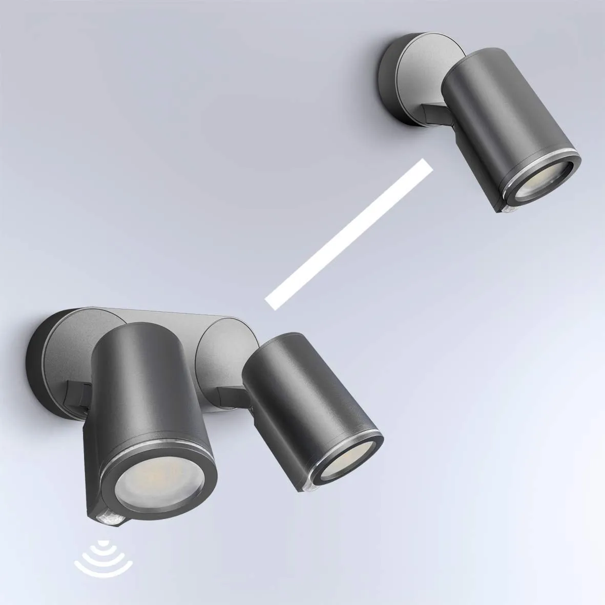 Steinel Outdoor Spotlight Spot Duo Sensor Connect, Aluminium, 15 W, Anthracite