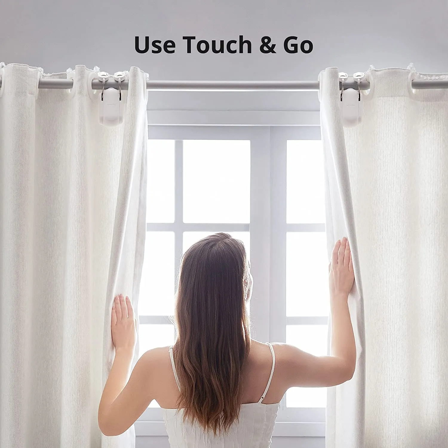 SwitchBot Curtain (Rod 2) with Hub Mini Bundle | Smart Electric Motor - Wireless App Automate Timer Control with SwitchBot Hub Mini to Make it Compatible with Alexa, Google Home, IFTTT
