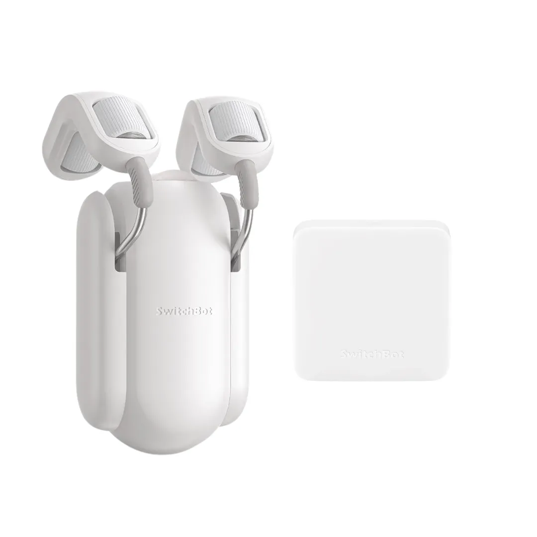 SwitchBot Curtain (Rod 2) with Hub Mini Bundle | Smart Electric Motor - Wireless App Automate Timer Control with SwitchBot Hub Mini to Make it Compatible with Alexa, Google Home, IFTTT