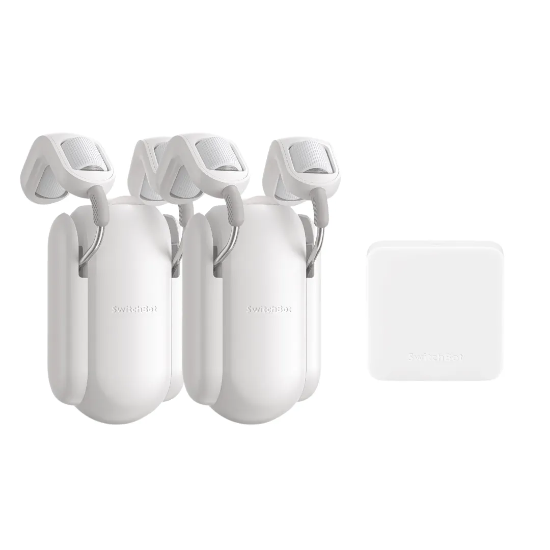 SwitchBot Curtain (Rod 2) with Hub Mini Bundle | Smart Electric Motor - Wireless App Automate Timer Control with SwitchBot Hub Mini to Make it Compatible with Alexa, Google Home, IFTTT