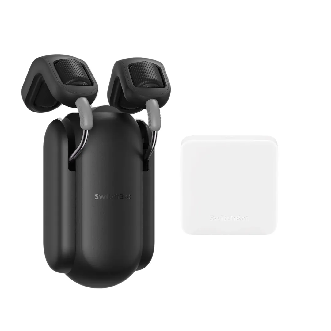 SwitchBot Curtain (Rod 2) with Hub Mini Bundle | Smart Electric Motor - Wireless App Automate Timer Control with SwitchBot Hub Mini to Make it Compatible with Alexa, Google Home, IFTTT