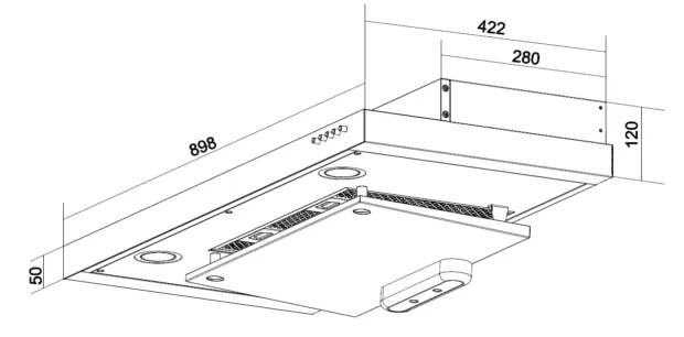 TCH939DTC 90CM SLIMLINE HOOD