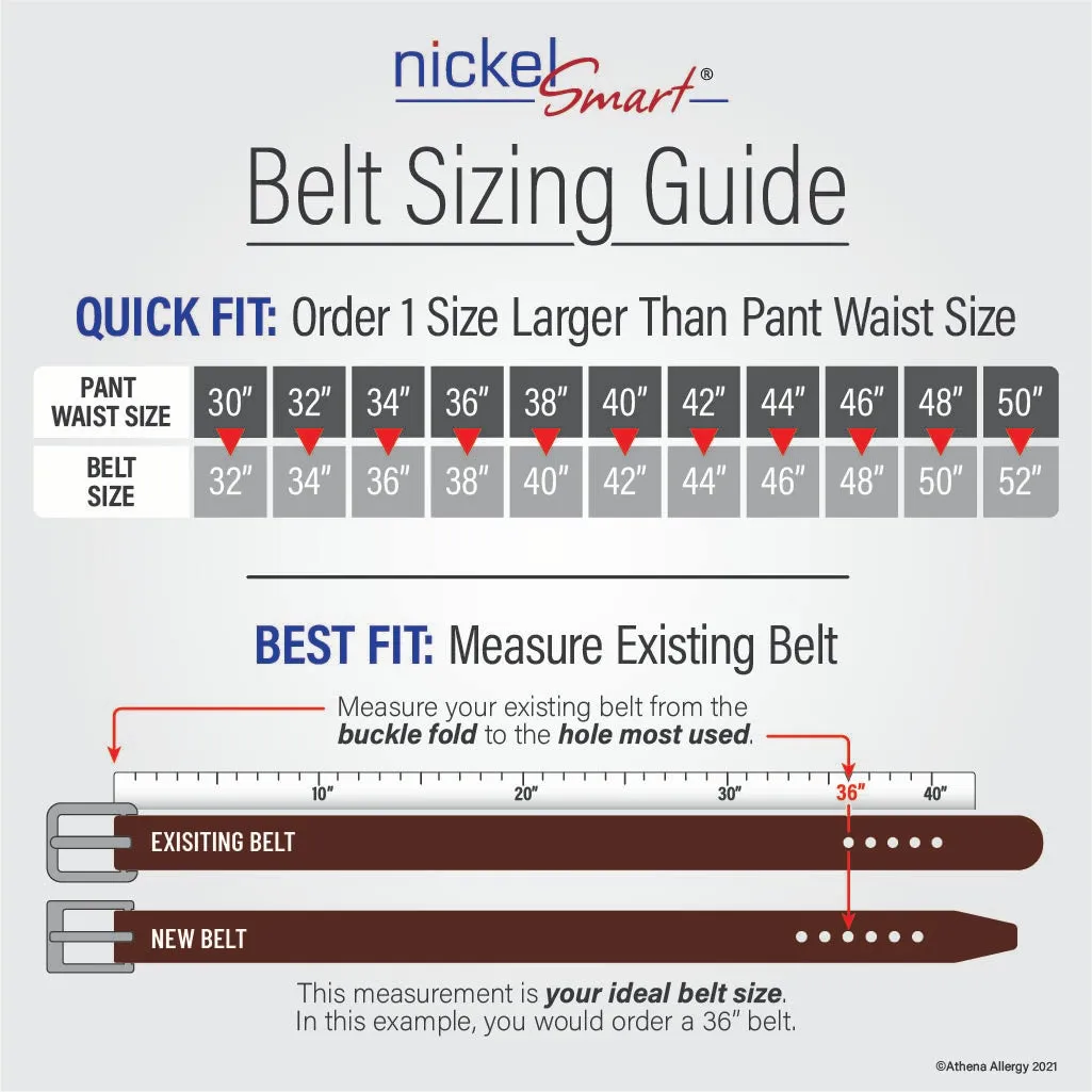 The Stealth Brown Dress Belt by Nickel Smart®