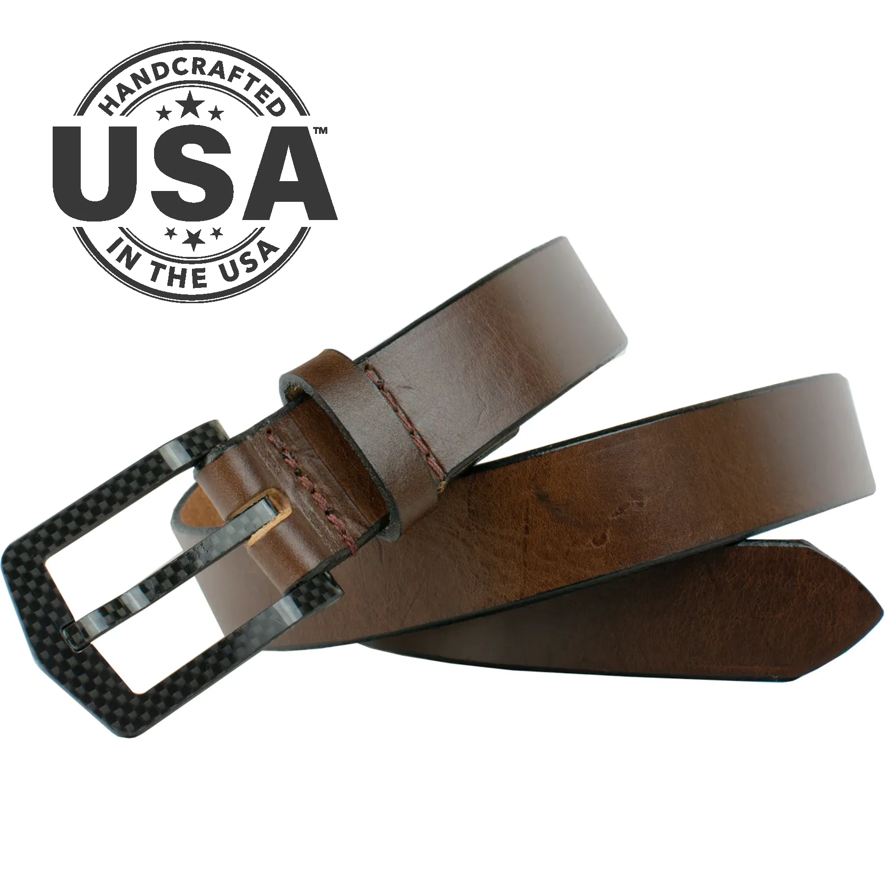 The Stealth Brown Dress Belt by Nickel Smart®