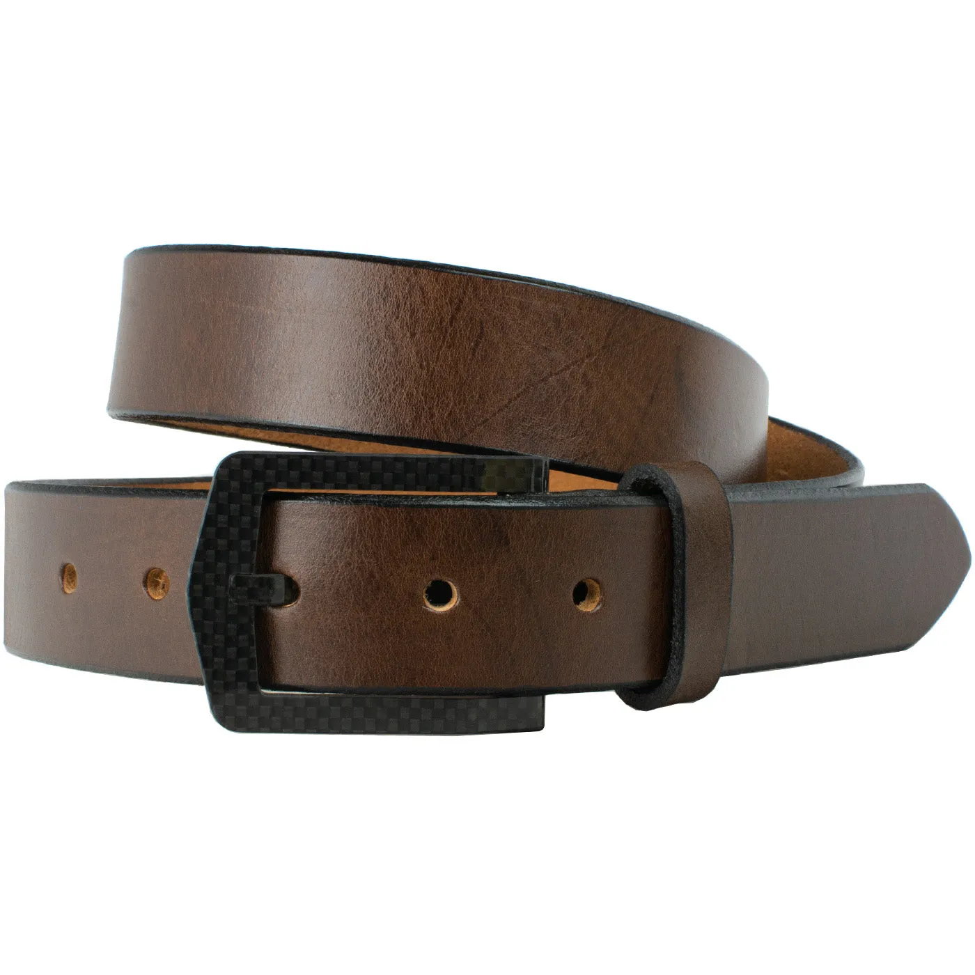 The Stealth Brown Dress Belt by Nickel Smart®