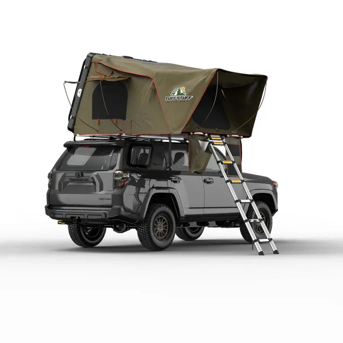 Optimized Title: Tuff Stuff Overland Alpha Black Hardshell Rooftop Tent for 2-3 People - Durable, Weatherproof Adventure Tent