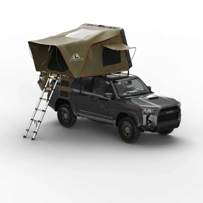Optimized Title: Tuff Stuff Overland Alpha Black Hardshell Rooftop Tent for 2-3 People - Durable, Weatherproof Adventure Tent