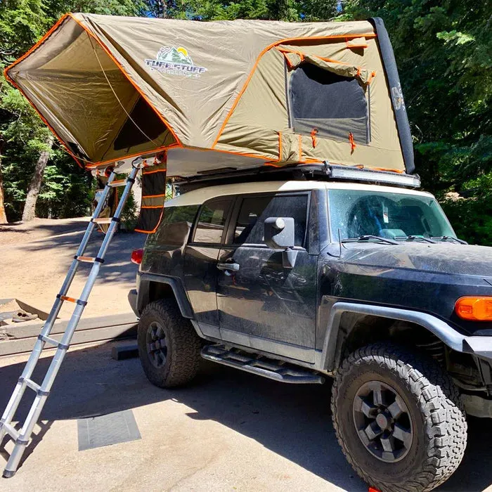 Optimized Title: Tuff Stuff Overland Alpha Black Hardshell Rooftop Tent for 2-3 People - Durable, Weatherproof Adventure Tent
