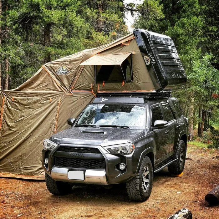 Optimized Title: Tuff Stuff Overland Alpha Black Hardshell Rooftop Tent for 2-3 People - Durable, Weatherproof Adventure Tent