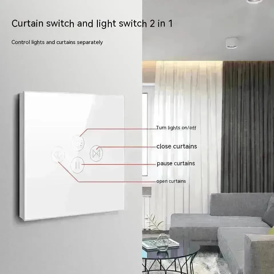 Tuya Smart WiFi Roller Shutter Curtain Light Wall Switch Voice Control Work With Alexa