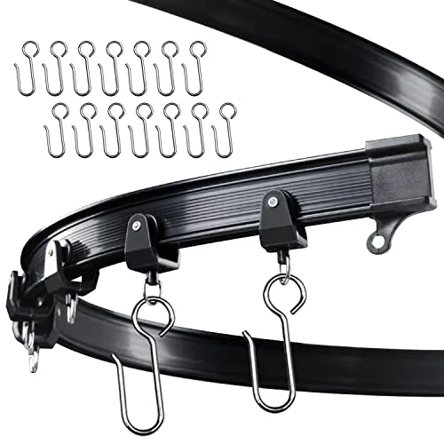 UrbanRed Bendable Ceiling Curtain Track 5 Meters (16.4FT) Black