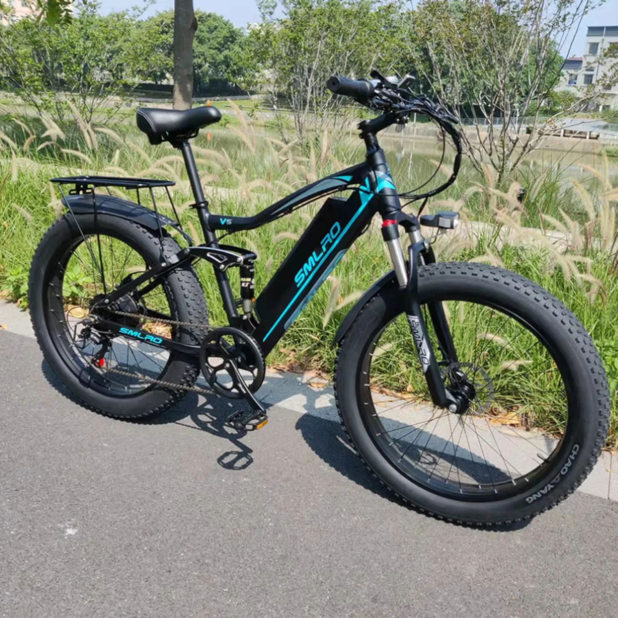 V5  Dual Suspension SMLRO Electric Bike 26 inch fat tyre
