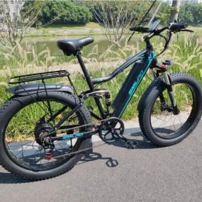 V5  Dual Suspension SMLRO Electric Bike 26 inch fat tyre