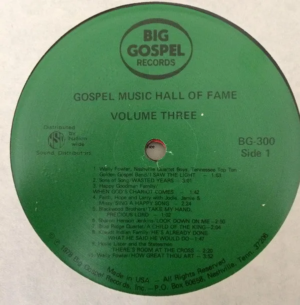 Various - Gospel Music Hall Of Fame Library (5xLP, Comp) (VG )