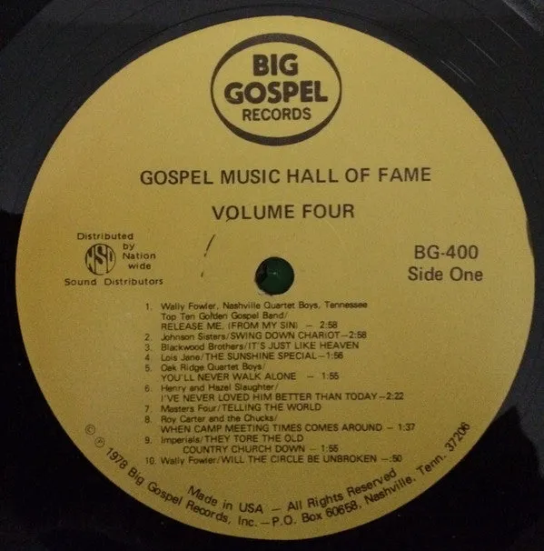 Various - Gospel Music Hall Of Fame Library (5xLP, Comp) (VG )