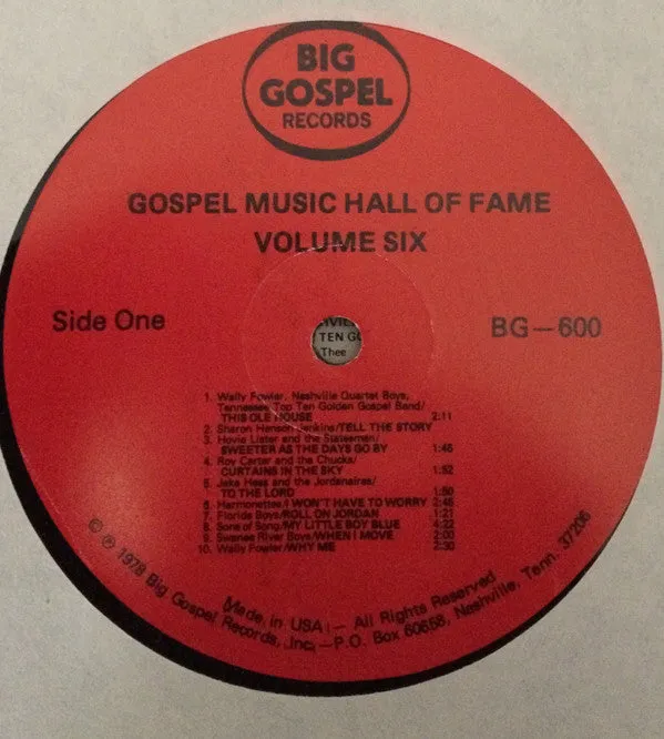 Various - Gospel Music Hall Of Fame Library (5xLP, Comp) (VG )