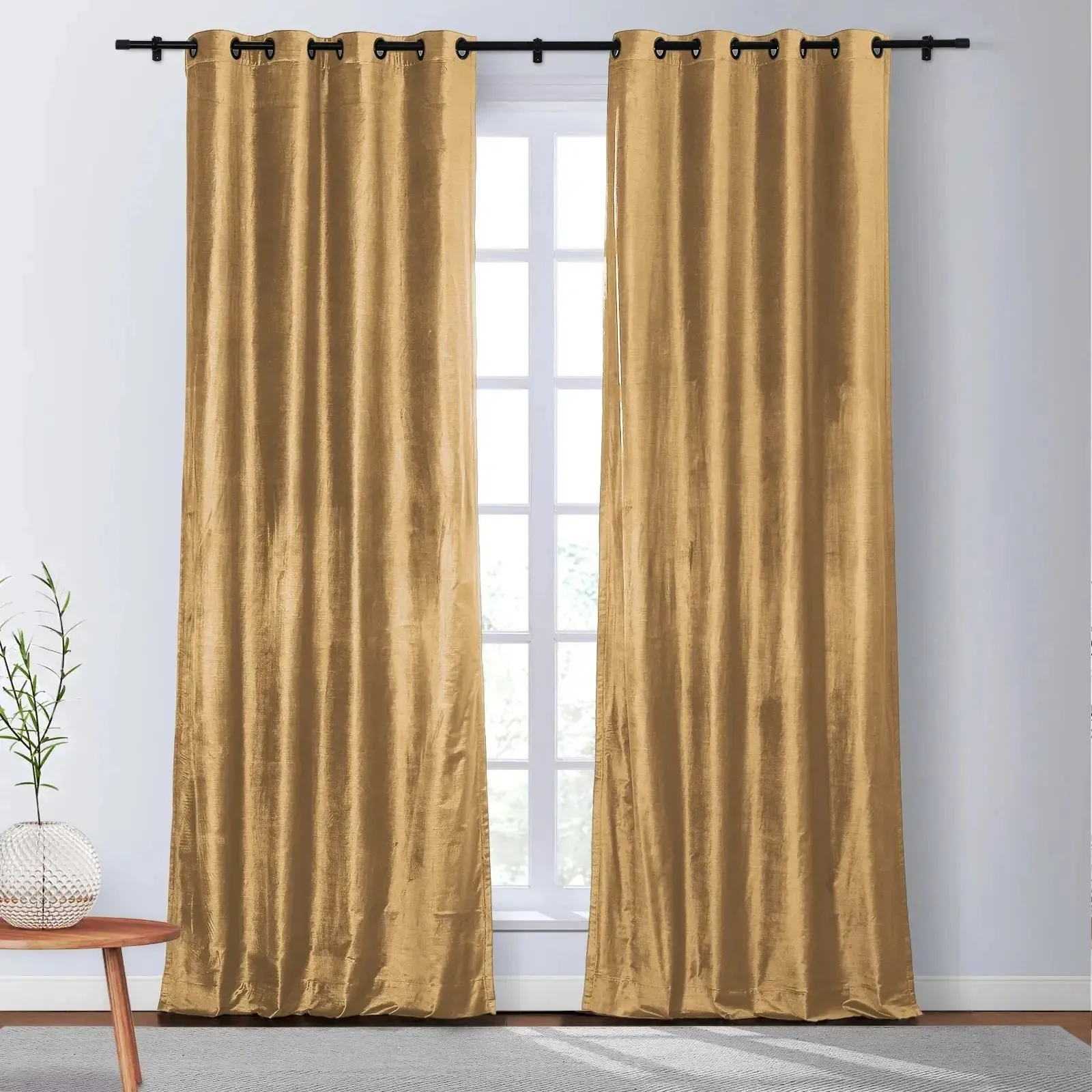 Veda Luster Cotton Velvet Drapery Grommet