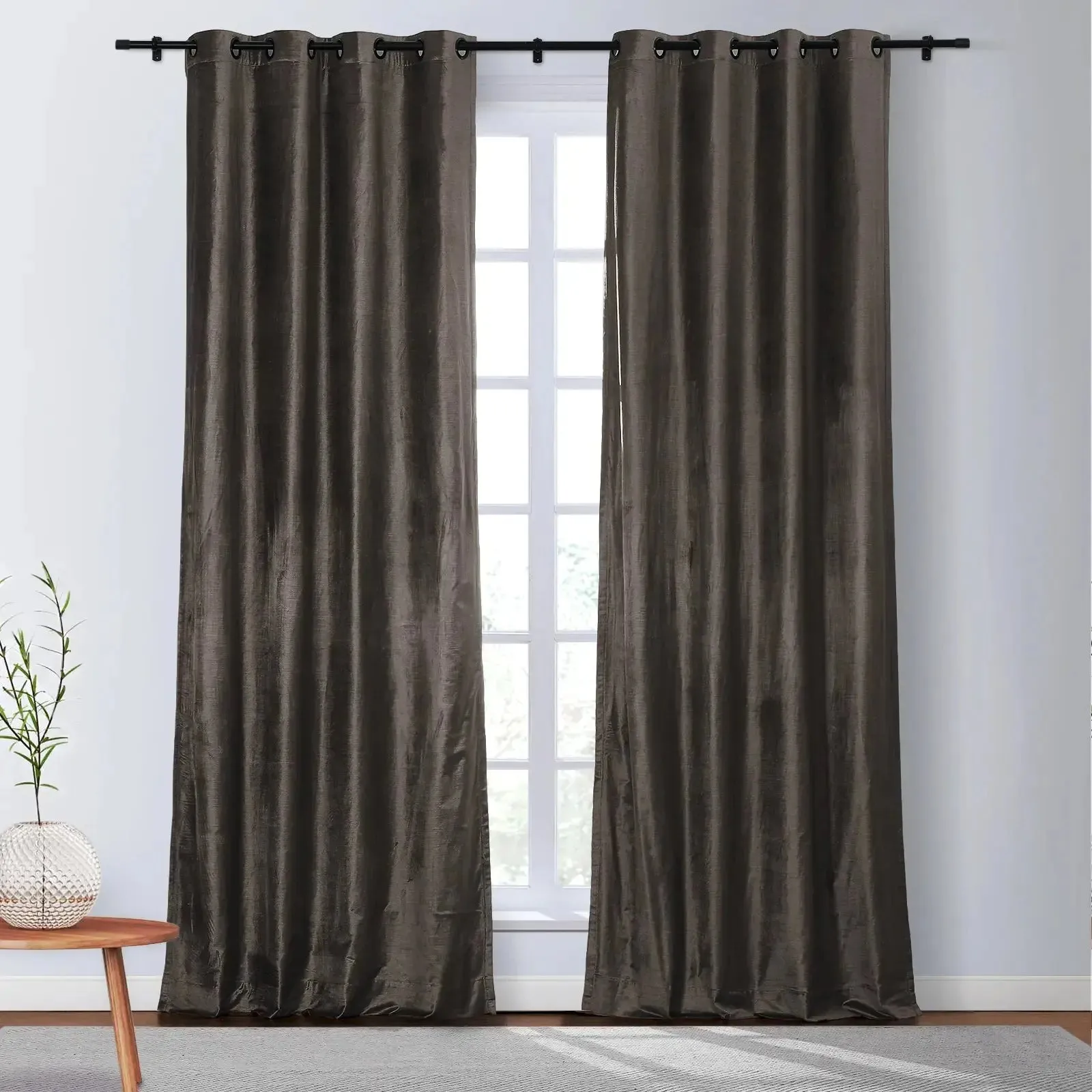 Veda Luster Cotton Velvet Drapery Grommet