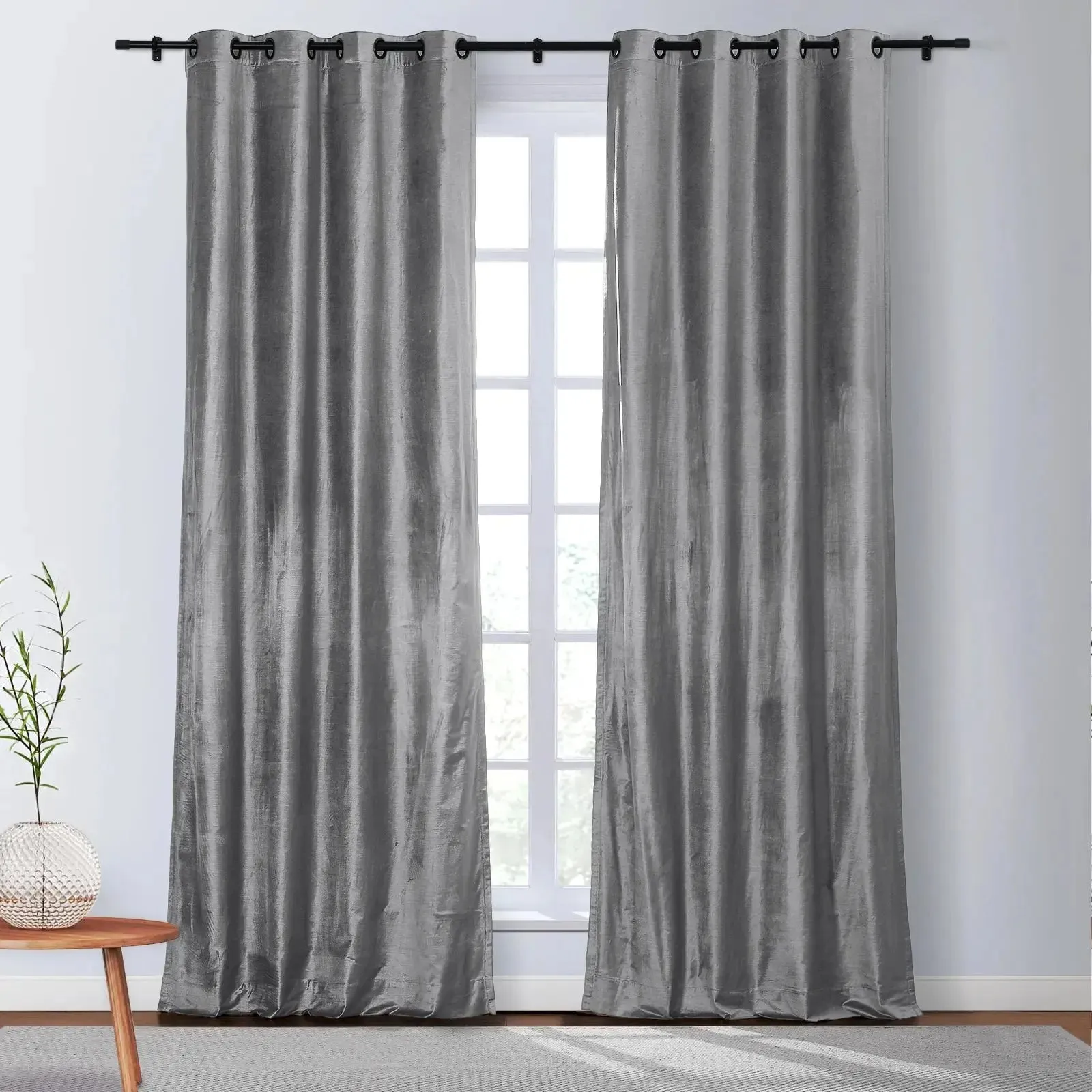 Veda Luster Cotton Velvet Drapery Grommet