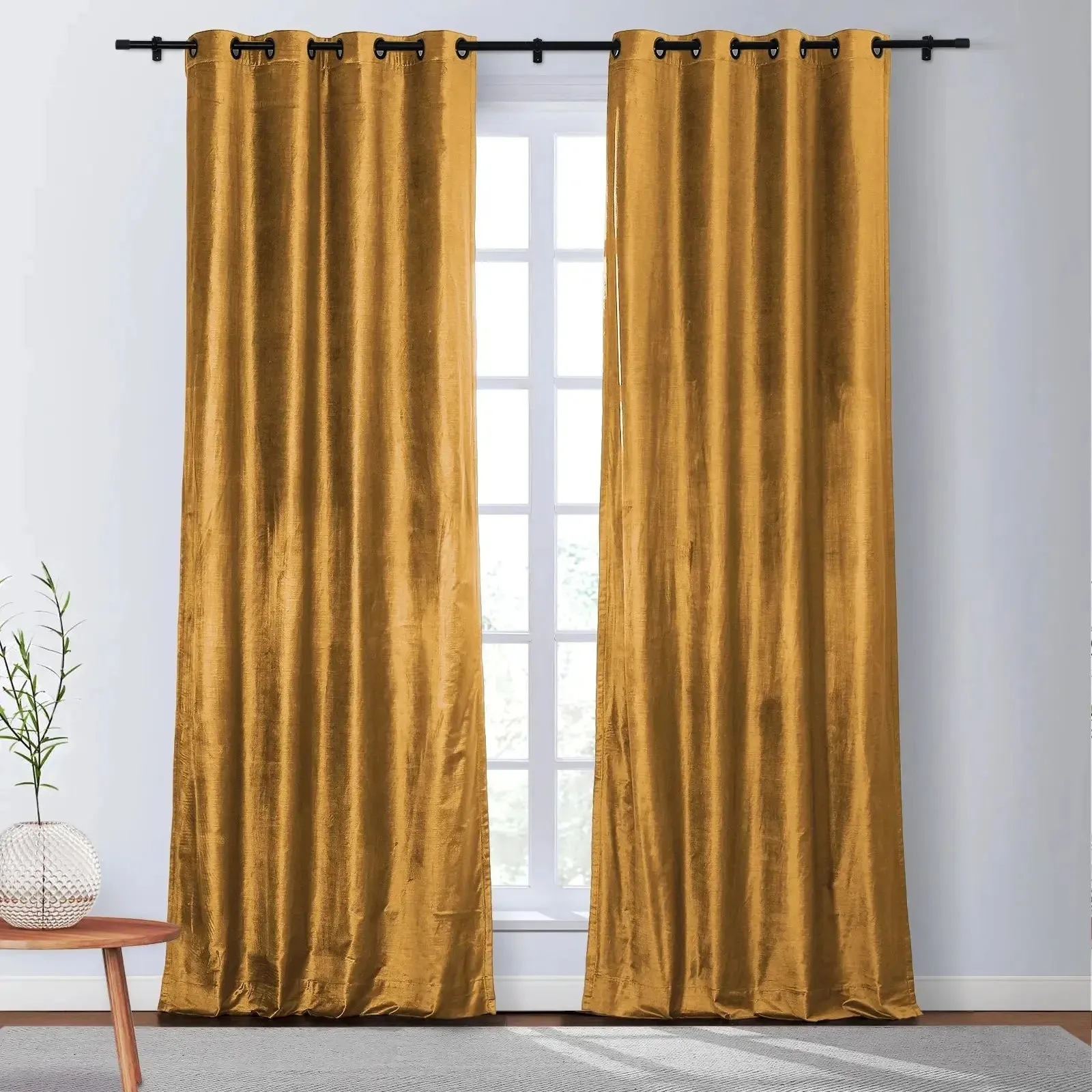 Veda Luster Cotton Velvet Drapery Grommet