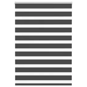 vidaXL Zebra Blind Black 105x150 cm Fabric Width 100.9 cm Polyester