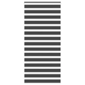 vidaXL Zebra Blind Black 105x200 cm Fabric Width 100.9 cm Polyester