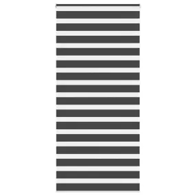 vidaXL Zebra Blind Black 110x230 cm Fabric Width 105.9 cm Polyester