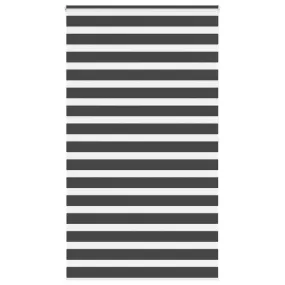 vidaXL Zebra Blind Black 125x200 cm Fabric Width 120.9 cm Polyester
