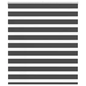 vidaXL Zebra Blind Black 135x150 cm Fabric Width 130.9 cm Polyester