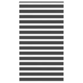 vidaXL Zebra Blind Black 135x200 cm Fabric Width 130.9 cm Polyester