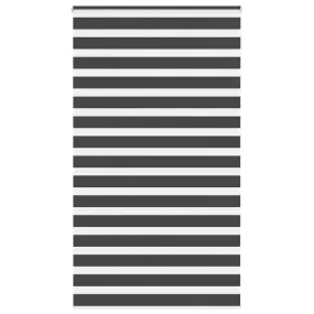 vidaXL Zebra Blind Black 135x230 cm Fabric Width 130.9 cm Polyester