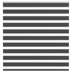 vidaXL Zebra Blind Black 140x150 cm Fabric Width 135.9 cm Polyester