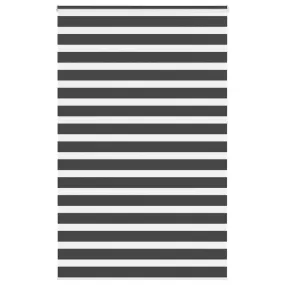vidaXL Zebra Blind Black 140x230 cm Fabric Width 135.9 cm Polyester