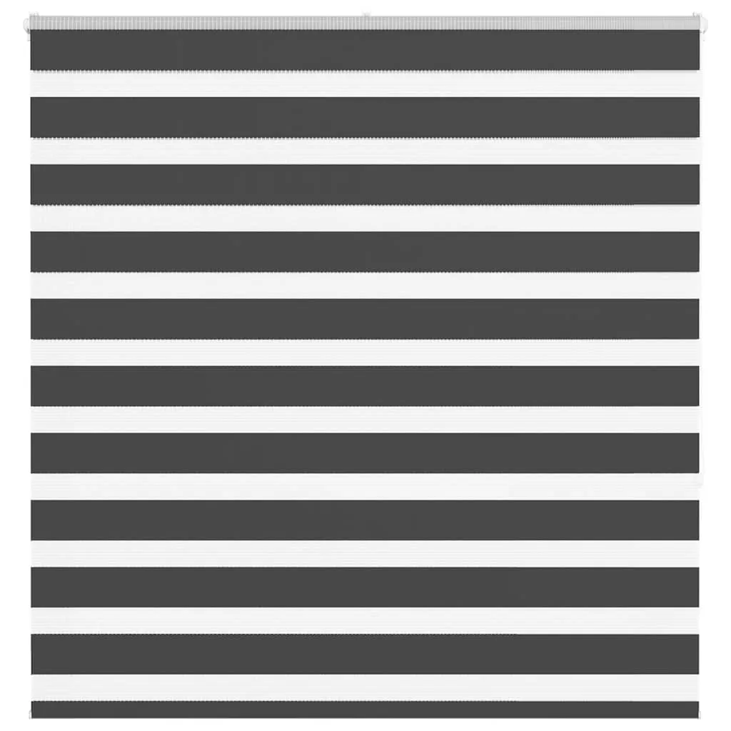 vidaXL Zebra Blind Black 145x150 cm Fabric Width 140.9 cm Polyester