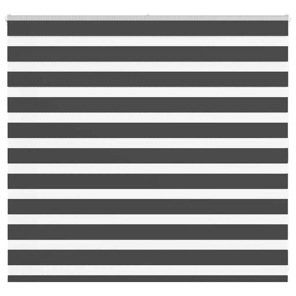 vidaXL Zebra Blind Black 155x100 cm Fabric Width 150.9 cm Polyester